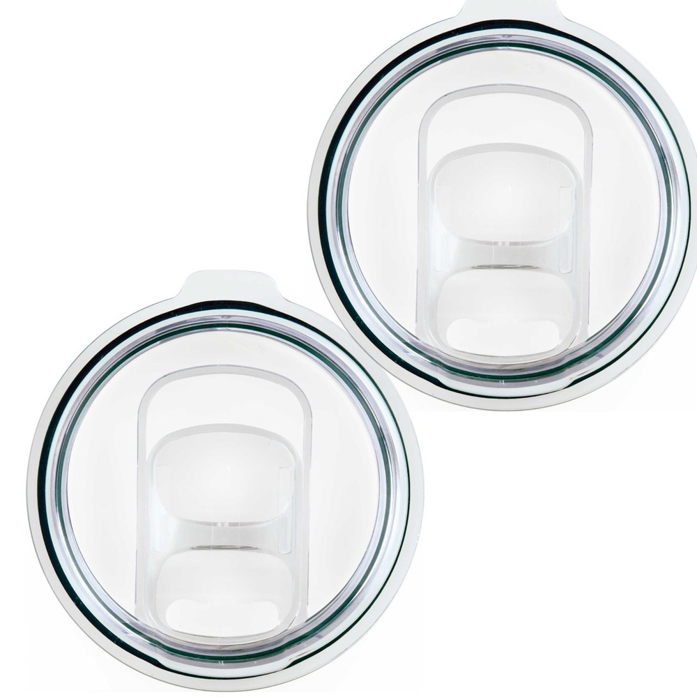 2-Pack Polar Camel Slide Lid Replacement Tumbler Lid XL Straw Hole Clear